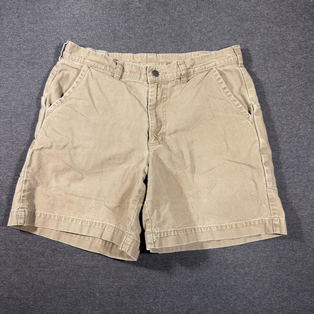 Patagonia Stand Up Shorts Mens 32 Tan Organic Cotton Canvas Heavyweight Outdoor